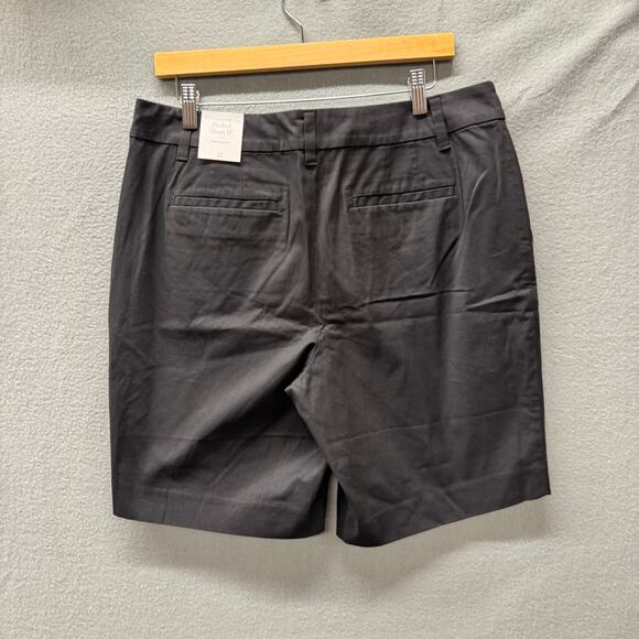 Talbots Perfect Shorts Womens 12 (35x9 ACTUAL) Black Coastal Chino NEW - Picture 3 of 7